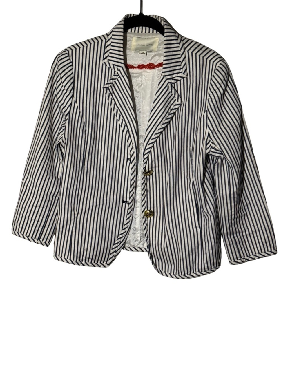 Talulah Sunrise Striped Blazer Jacket Size Medium Blue White